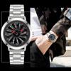 Мужские вращающиеся кварцевые часы с циферблатом, водонепроницаемые, с большим циферблатом, в стиле маджонг, модные мужские аксессуары, спортивные часы