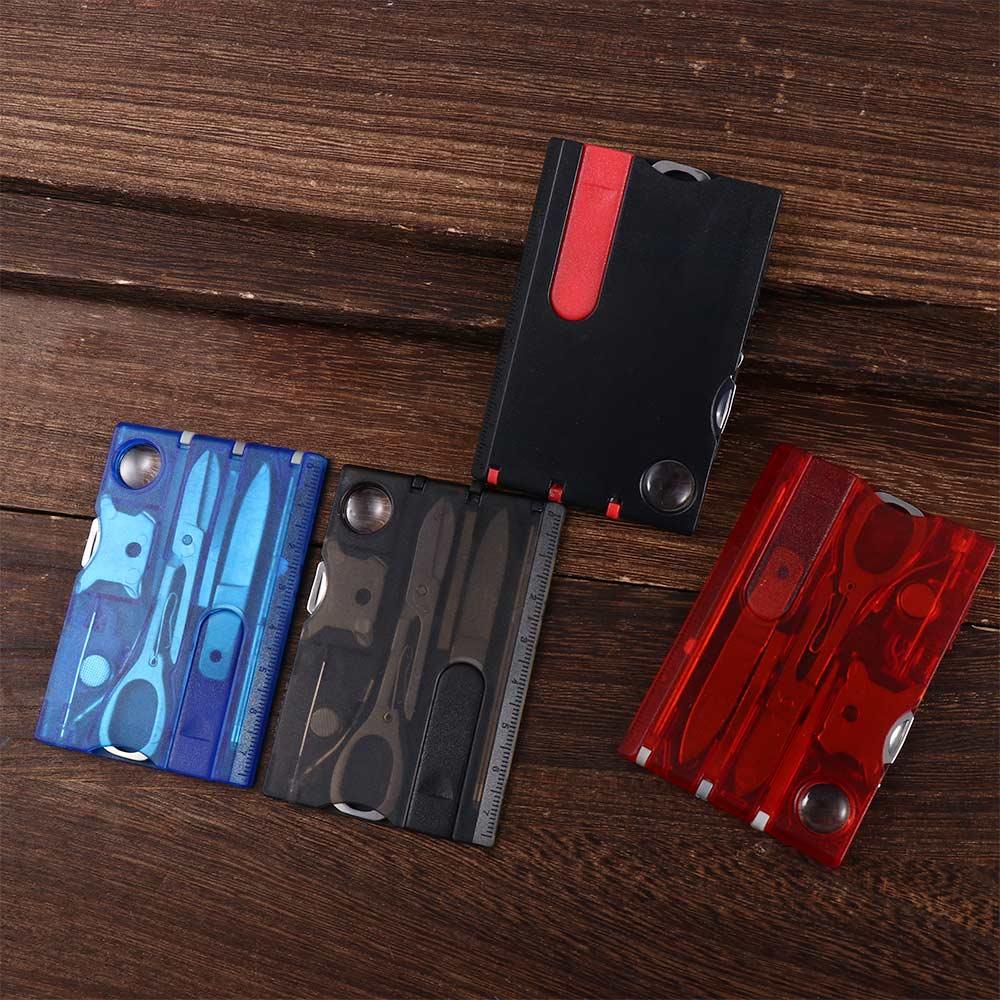 Light Magnifier Outdoor Multi Tool Card 12 In 1 Pocket Credit Card EDC Tool Gear Card Multi Tool