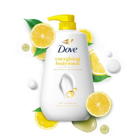 DOVE Бодрящий гель для душа с сывороткой тройного увлажнения, 800 мл