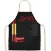 Minimalist Linen Apron For Women With Lipstick Design And Waterresistant Material For Nail Salons