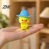 Fun Novelty Gift for Special Occasions 4Pcs 3D Printed Angry Duck Figurines, Mini Grumpy with Straw Hat, Funny Friends Students Cute Cross-Arms