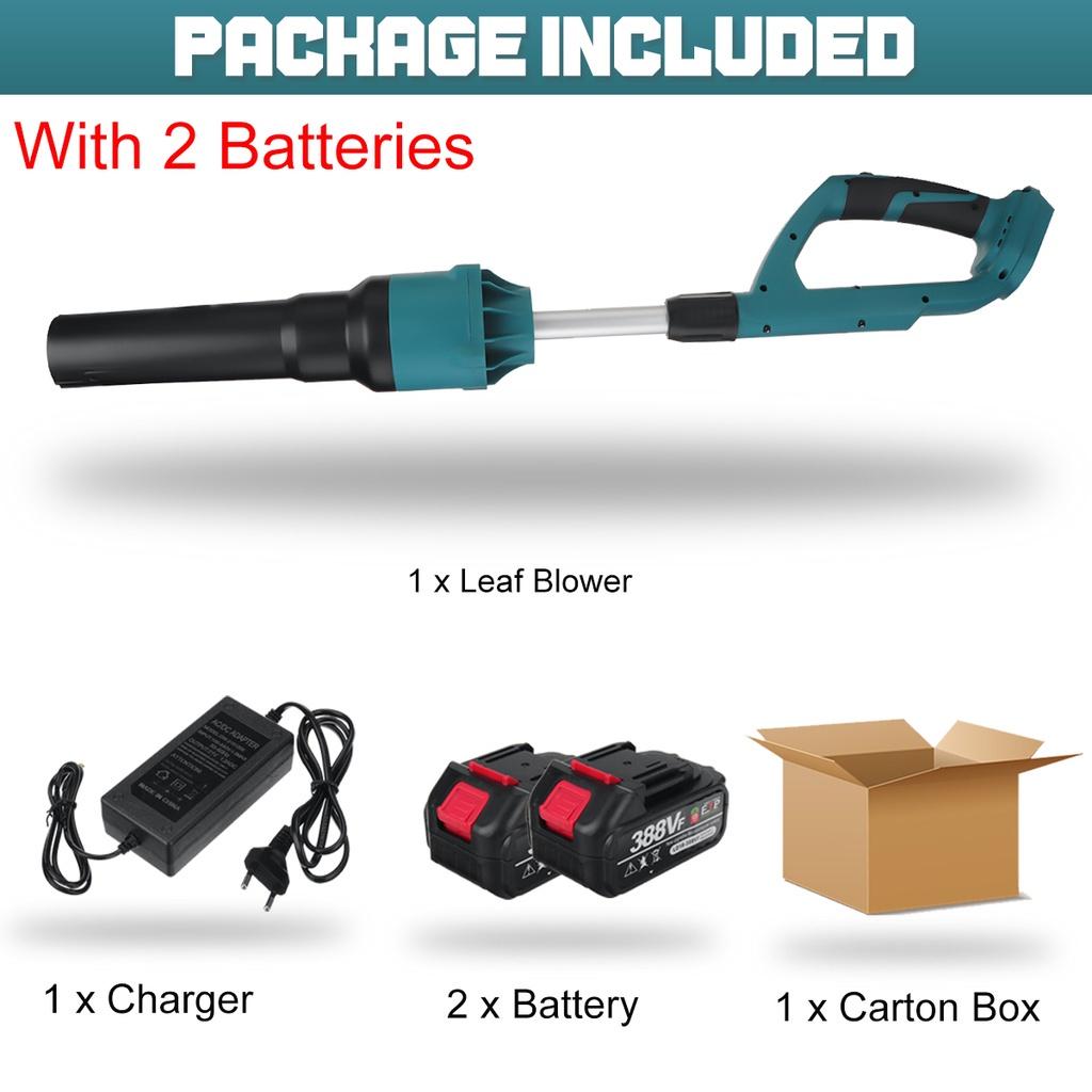 Беспроводной бесщеточный электрический воздуходув 27000 об/мин, всасывающий воздуходув для листьев, пылесос для ПК, сборник для аккумулятора 18 В, 3000 Вт