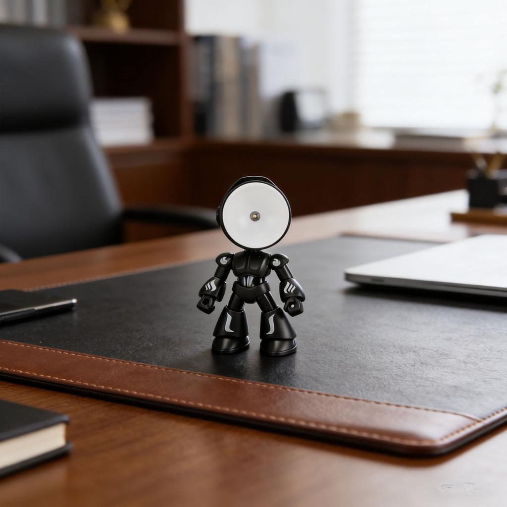Robot Table Lamp Cute Desk Lamp Decorative LED Nightstand Light for Bedroom Study Home Dorm Room