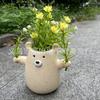 Новый продукт забавный медведь цветочный горшок сад дом креативное украшение цветочный горшок статуэтка орнамент