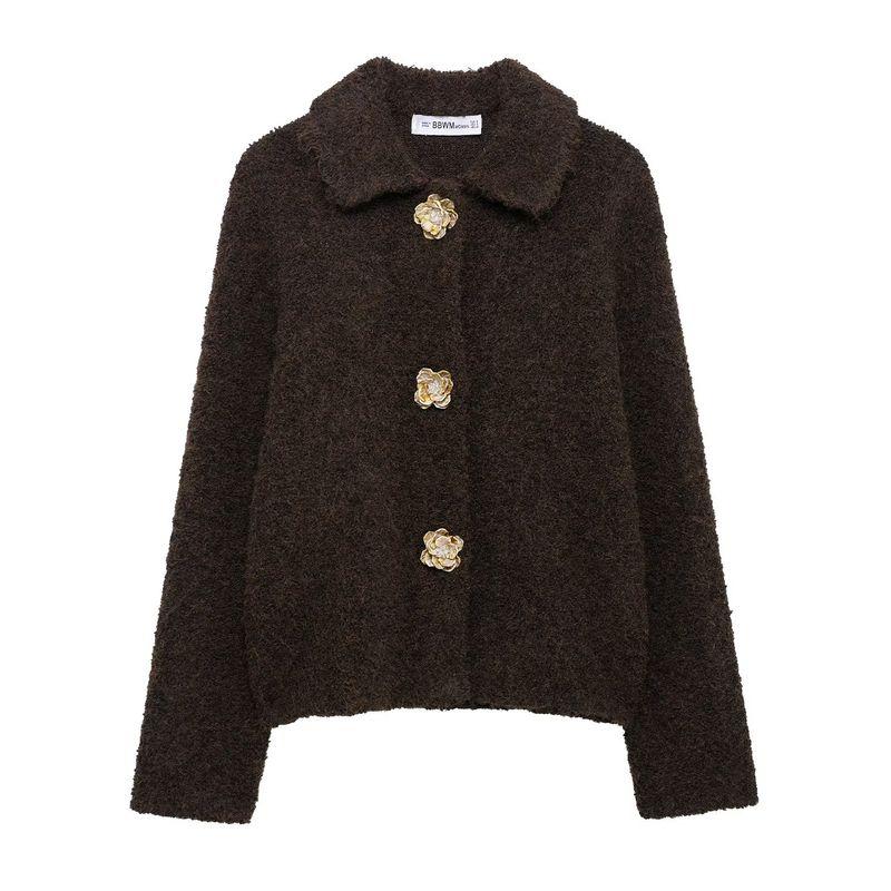 Araltay New Arrival Fashion Style Women's Clothing Fashion All-Match Minimalist Artificial Fur Knitting Cardigan 9598175
