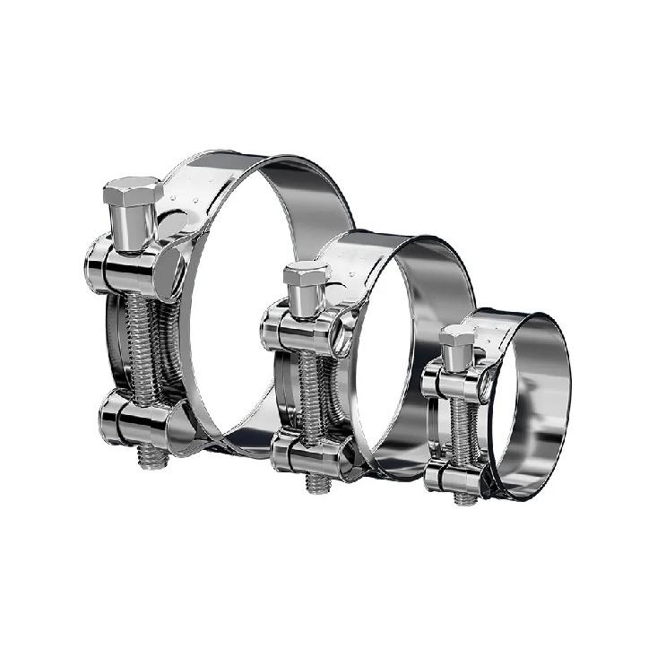 1pcs 304 Stainless Steel Powerful Hose Clamps Exhaust Air Water Pipes Durable Sealing Powerful Strength Repair Welding Clamps
