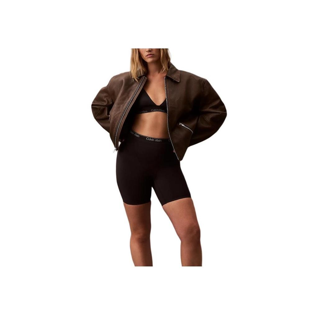 Calvin Klein Letter Waistband Comfortable High Waist Soft Shaping Pants Women Pants LV00QF8324-UB1