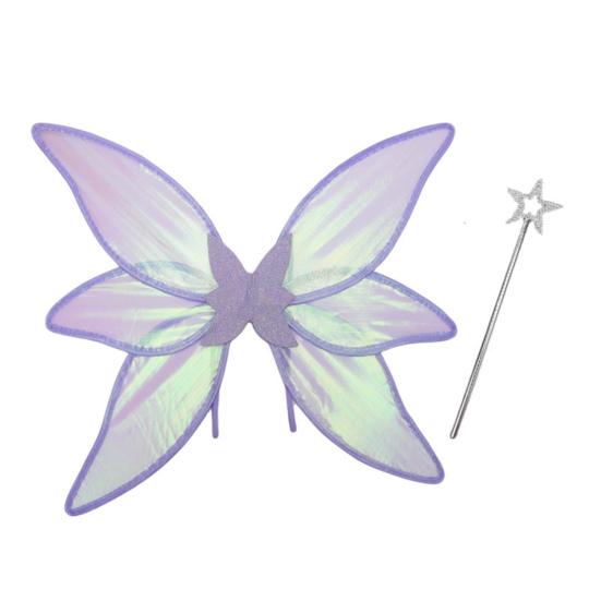 1 комплект волшебных крыльев, красочная пряжа, красивые крылья принцессы эльфа со звездой, реквизит для рождественских фотовечеринок