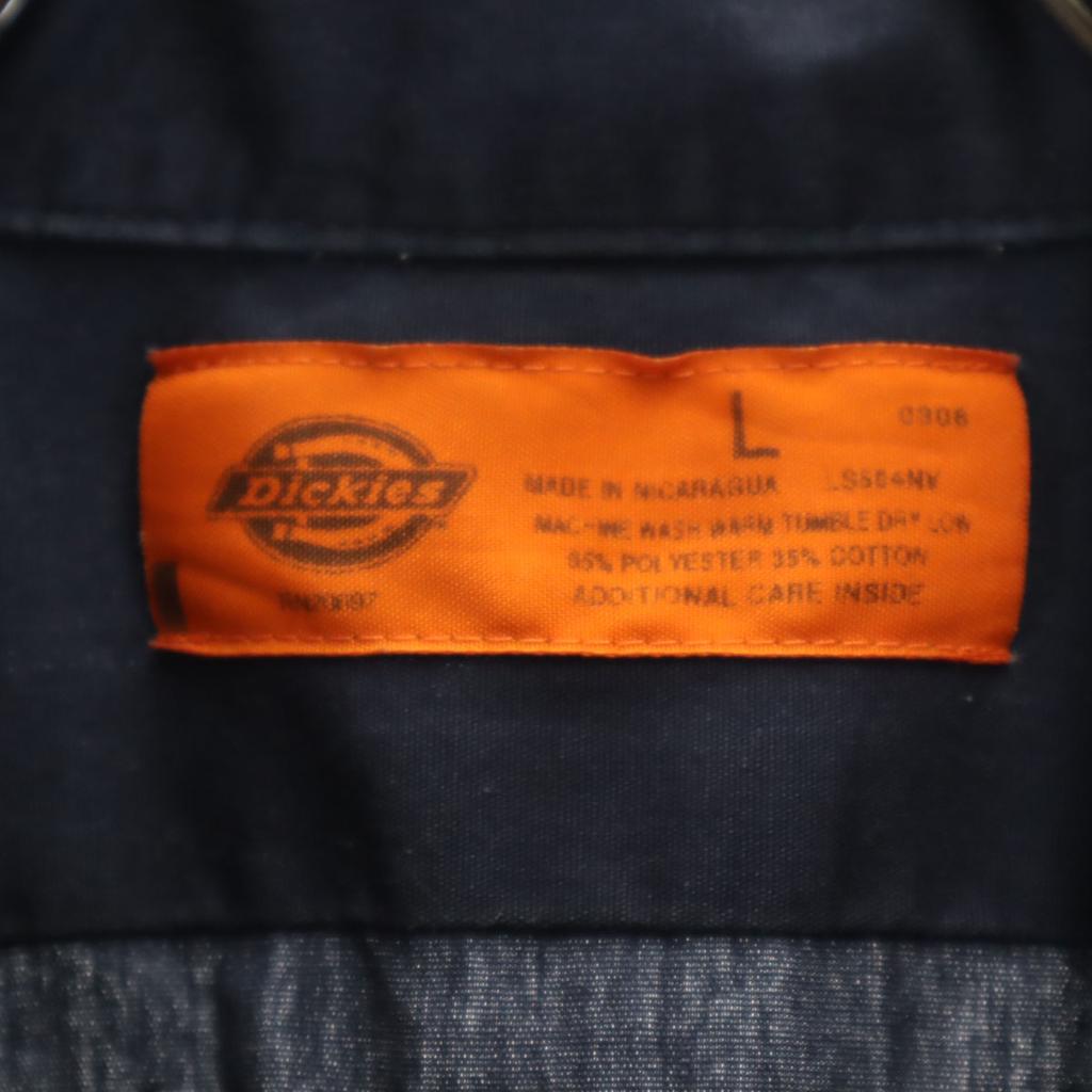 Dickies Рабочая рубашка с коротким рукавом L Темно-синяя Корпоративная Мужская Б/У