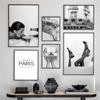 Sexy Perfume Women Laundry Black White Photo Posters Retro Telephone Paris Canvas Painting Wall Art Pictures Vintage Home Decor