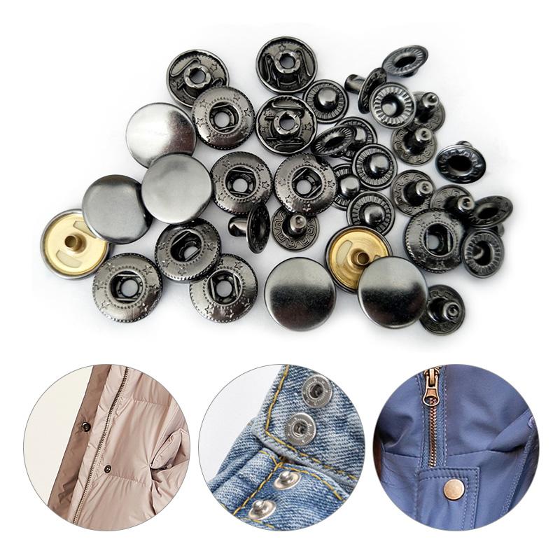 10Sets Sewing Accessories Copper Fasteners Clothes Snap Buttons Press Studs Garment DIY