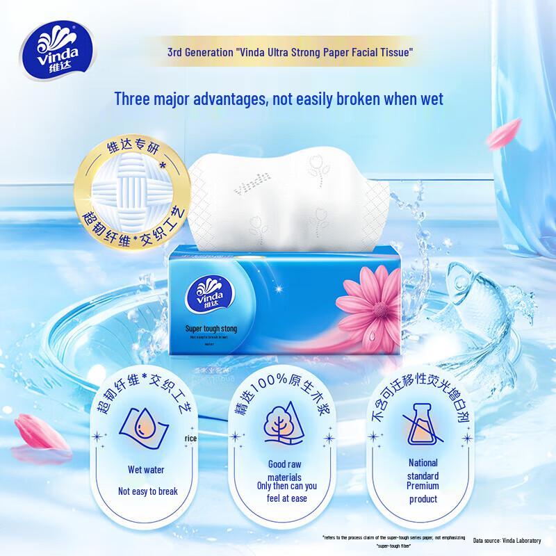 Vinda Ultra Strong 3-Ply Facial Tissues