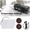 12V Carbon Fiber Seat Heater Kit for 2 Seats with High Low Temperature Switch Seat Cover Heated Pad