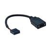 Портативный кабель-адаптер USB2.0 9PIN к разъему материнской платы Type E с передними разъемами Type C для легкого доступа