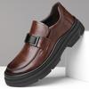 Высококачественная мужская повседневная кожаная деловая обувь Классические туфли-дерби на толстой подошве, лоферы для платья, удобная и дышащая обувь для ходьбы