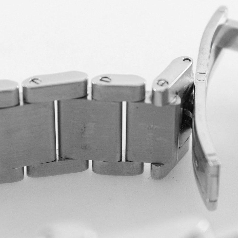baume & mercier Часы Diamant с бриллиантовой рамкой, серебристо-белым перламутровым циферблатом, из нержавеющей стали, кварцевые, с аналоговым дисплеем, женские, б/у