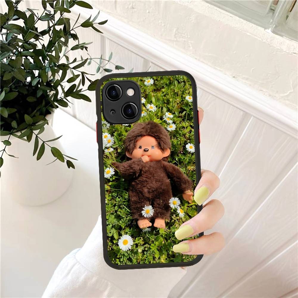 Cute Cartoon M-Monchhichi Phone Case For IPhone 14 12 13 Mini Pro Max 8 7 Plus X XR XS MAX Translucent Matte Covers