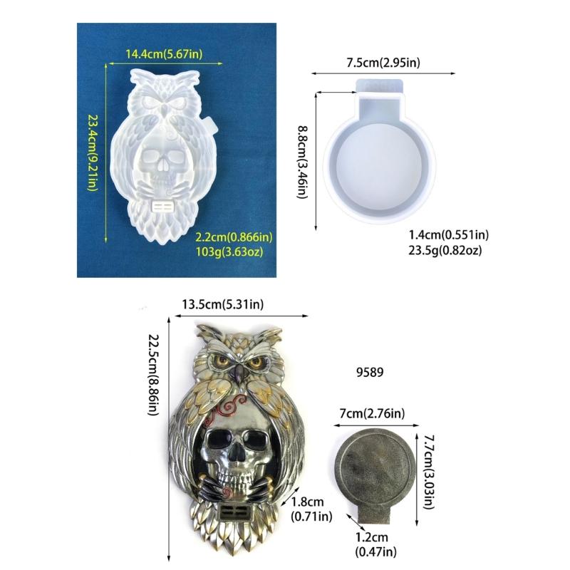 Формы для подсвечников с совой и черепом, креативные настенные силиконовые формы для украшения подсвечников для изготовления подсвечников своими руками