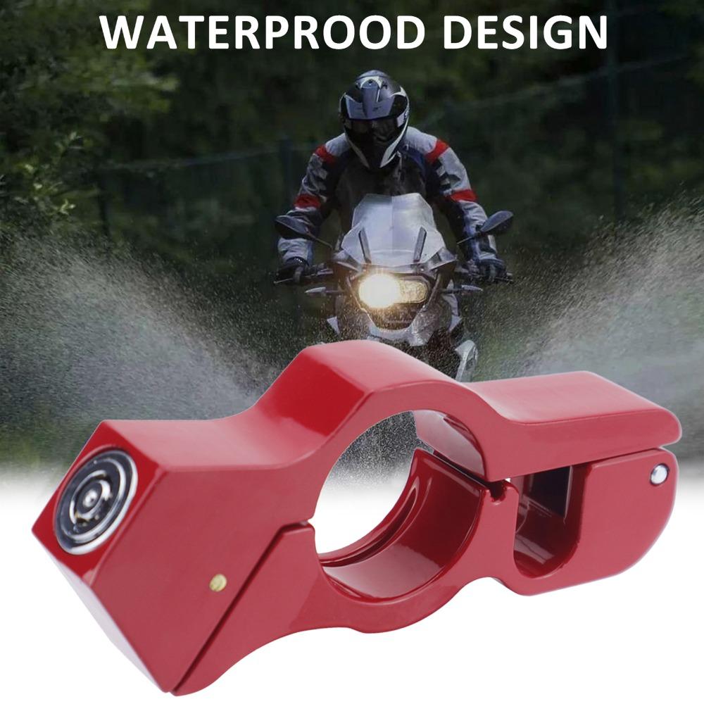 Anti-Theft Design Motorcycle Handlebar Lock Red Color Universal Handlebar Lock  For Scooter