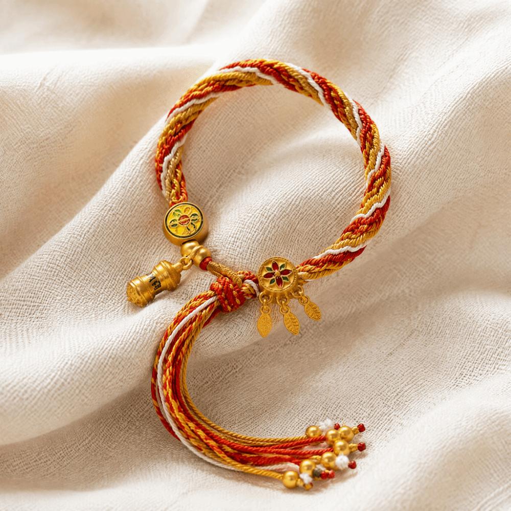 Synthetic Fiber Cord Vintage Bracelet Multi-color Adjustable Bracelet Ethnic Bracelet Accessory