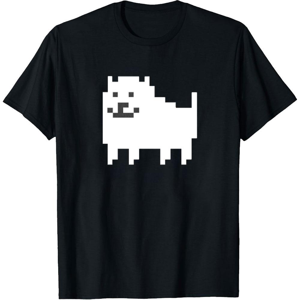 Футболка с Пиксельным Щенком из Undertale Подарок для Фанатов Ролевых Игр Графические Футболки Женская Мужская Летняя Мода Повседневные Хлопковые Топы Футболка