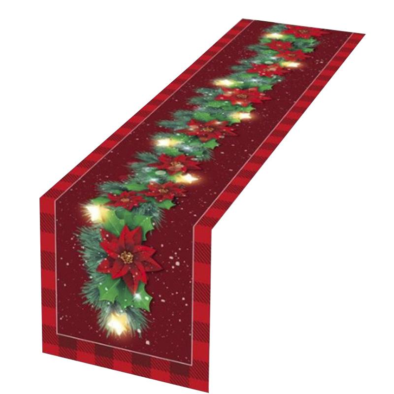 Модная новогодняя скатерть, дорожка для стола, чехол с флагом, рождественские подарки, рождественский декор