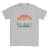 50 Years Old 1976 Vintage 50th Birthday Unisexs T Shirts  Awesome Tee Shirt Short Sleeve Round Collar TShirts Cotton Adult Tops
