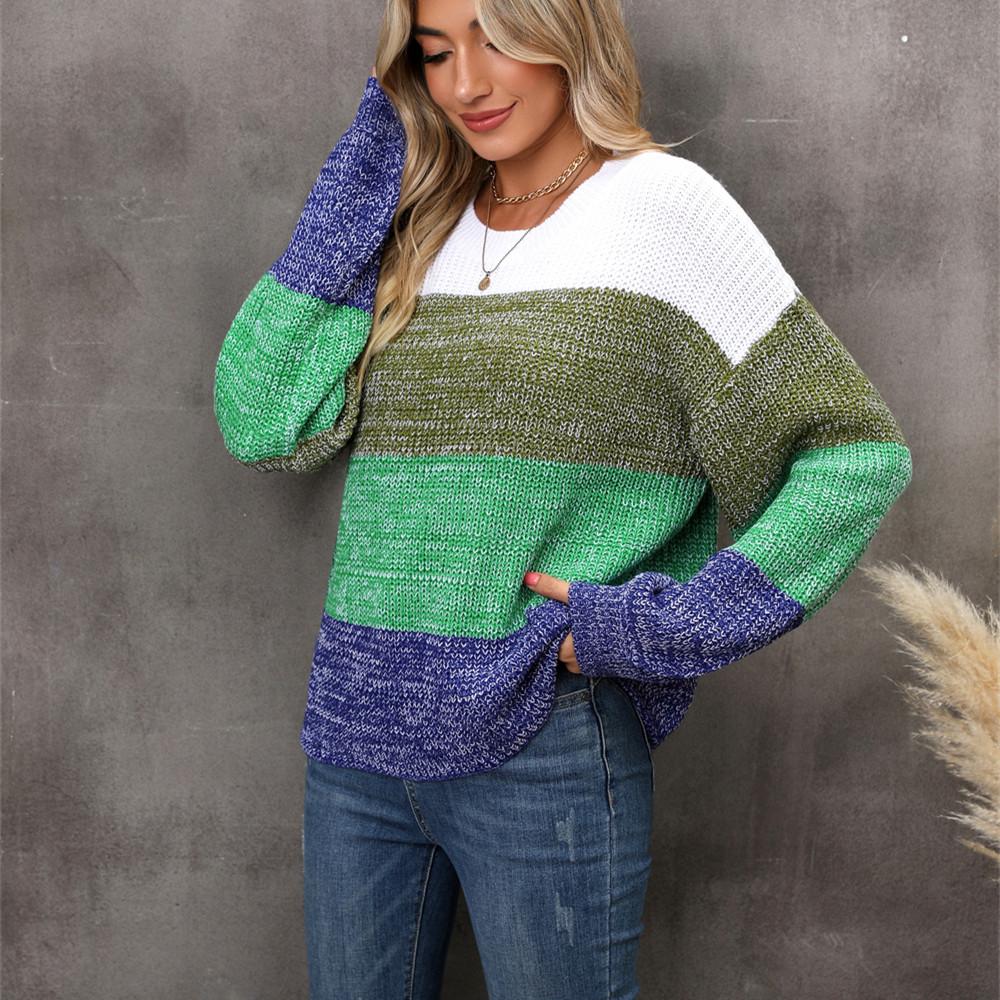 GMXIA Women's Fashion Casual Autumn Winter Long Sleeve O-Neck Loose Sweaters