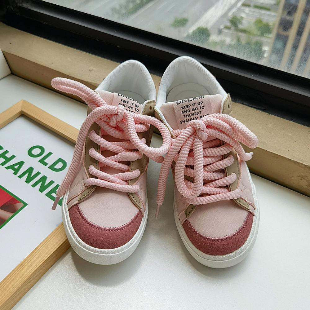 Fashion Women's Casual Shoes New Fashionable Sports and Leisure Shoes Versatile Lace Up Leather Sneakers Woman Shoes Zapatos De Mujer