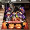 1PC Custom Name Halloween Cats Pumpkins Theme Floor Mat Ideal for Living Room, Game Rooms, Office, Bedroom, Office Floor Mat , Floor Mats for Home