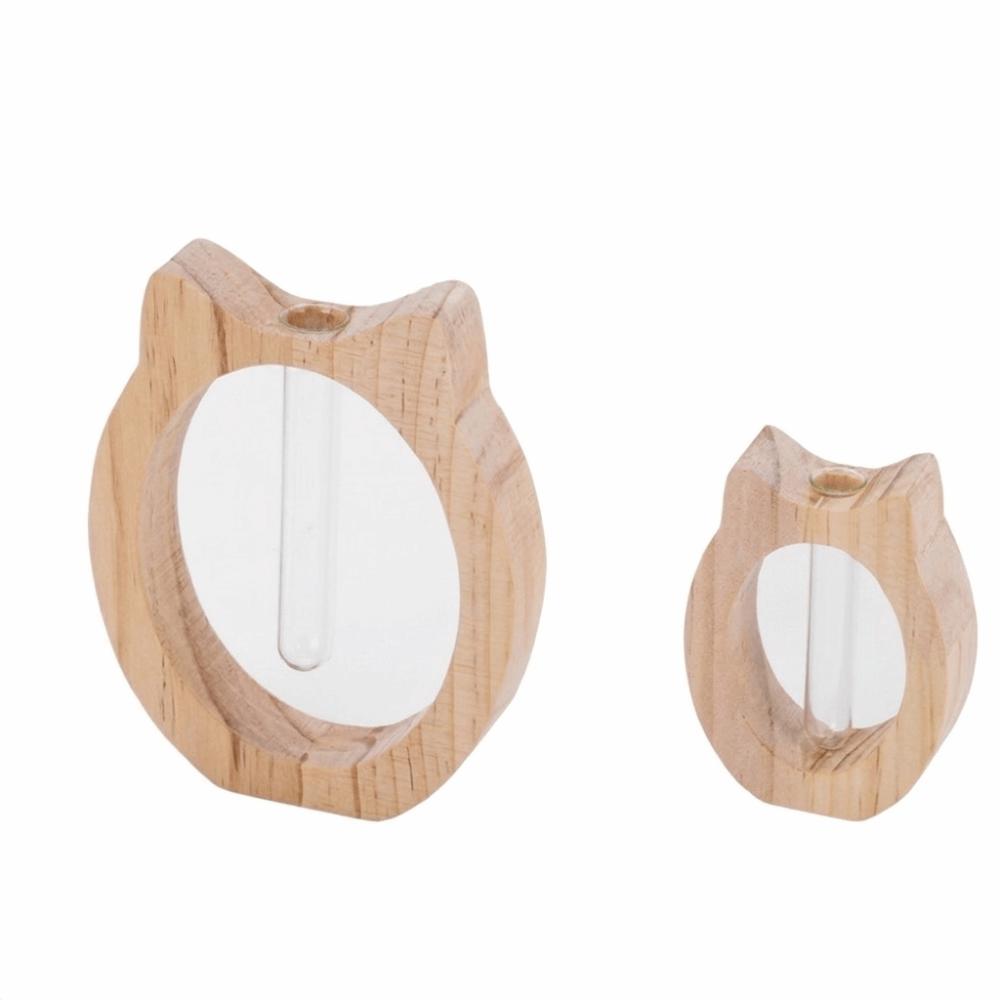Wooden Hydroponic Plant Vases Creative Table Centerpiece Planter Indoor Plant Display