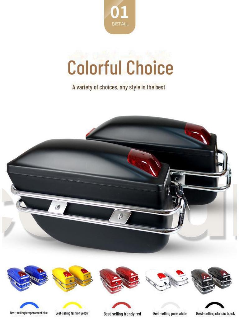 Боковой кофр для мотоцикла K6 с фарами — 2 или 3 кофра, модифицированный багажник и задний кофр из ABS