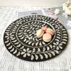 Handcrafted Shell Inlay Serving Tray 33cm Elegant Decorative Platter Dining Table Home Decor Gift