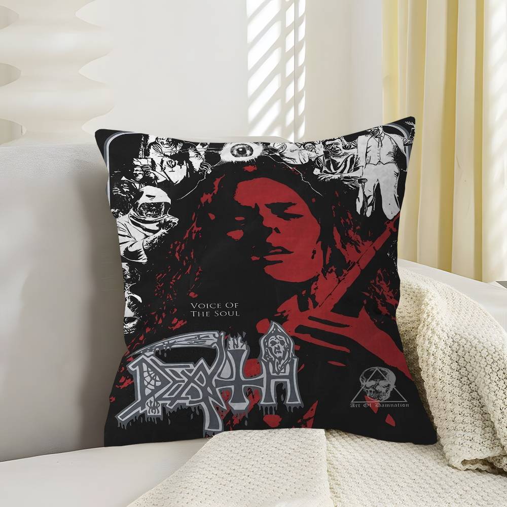 D-Deaths Mental Rock Band 45*45Cm Cushion Cover Pillow Cover Decor Pillowcase Home Pillowcase For Couch Pillow