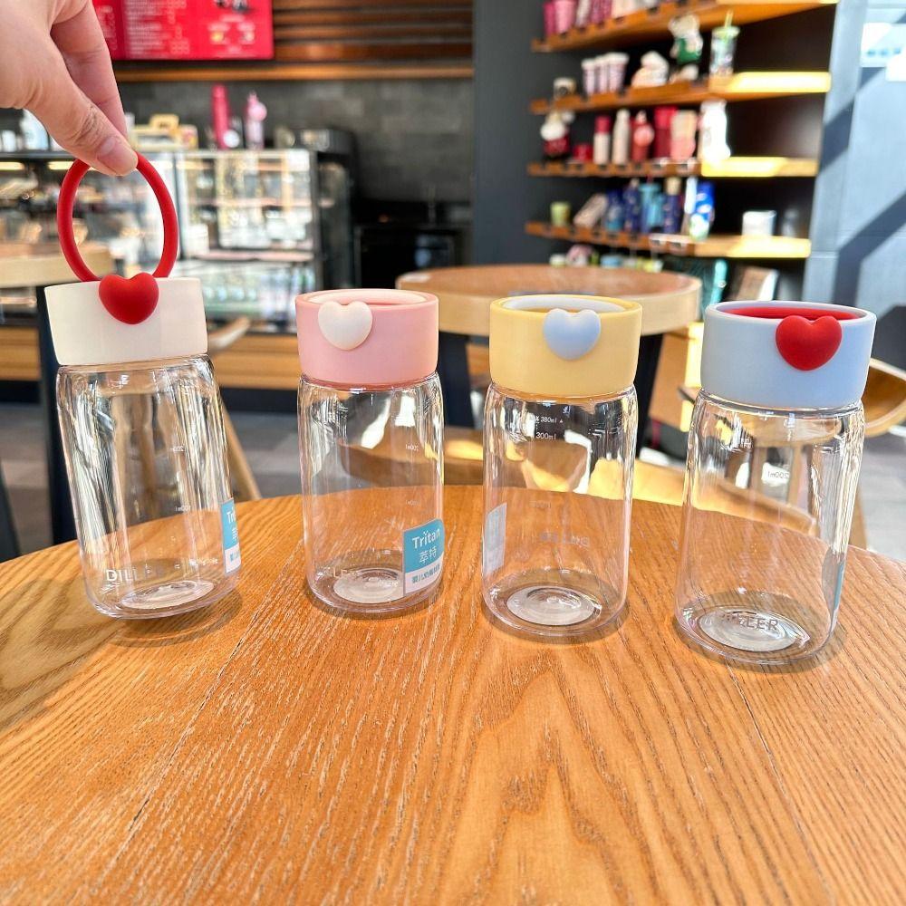 Plastic Straight Drink Water Cup With Handle Fitness Drinking Bottle Outdoor Sport