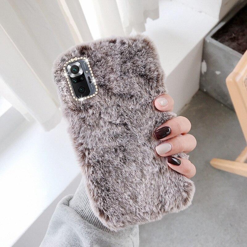 Плюшевая задняя крышка телефона для Redmi 10 9 9A9T 9C 8 8A Note 10 11 8 9 pro 8T, мягкий чехол из ТПУ для xiaomi 11T 10T 11 Lite Poco F3 X3 M3/iphone/Samsung/Honor