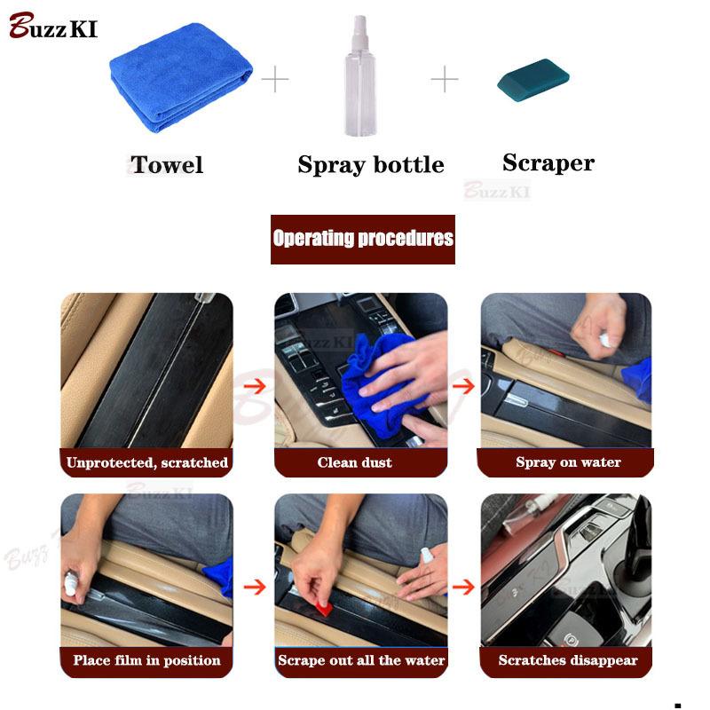 For BYD Han EV DMi   TPU Transparent Protective Film Interior Sticker Center Console Navigator Gear Door Car Accessories