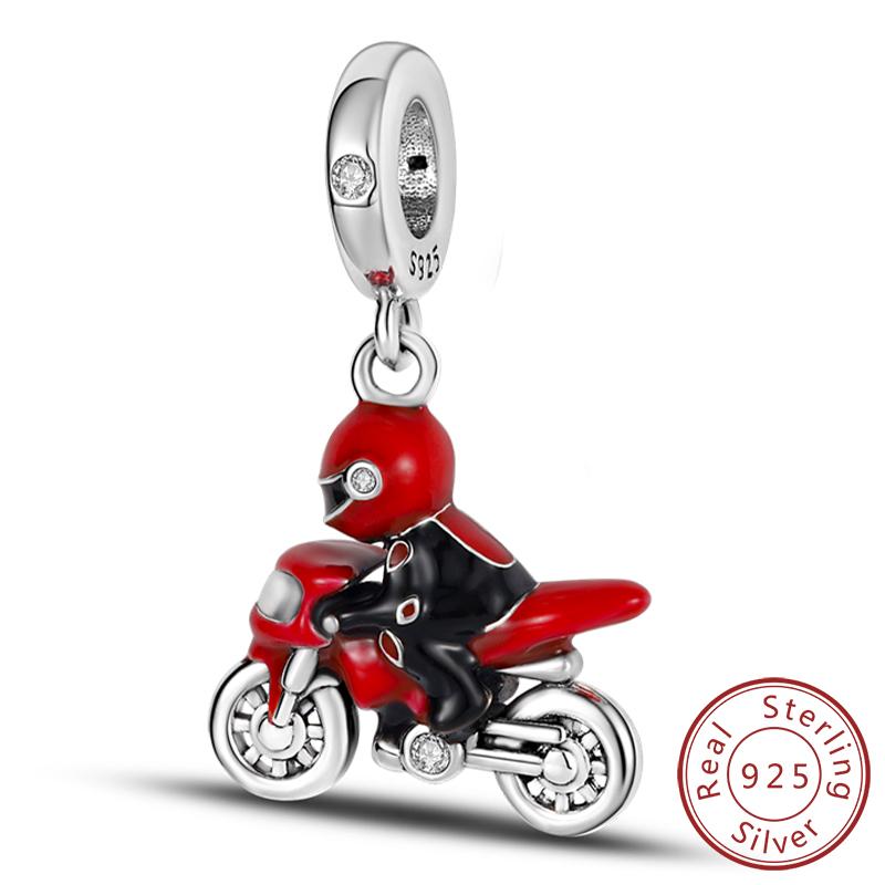 Оригинальные шармы-бусины Медь Эйфелева башня Париж Машина Карта Замок Шармы для путешествий Подходят для подвесок-браслетов Женщины DIY Изготовление ювелирных изделий