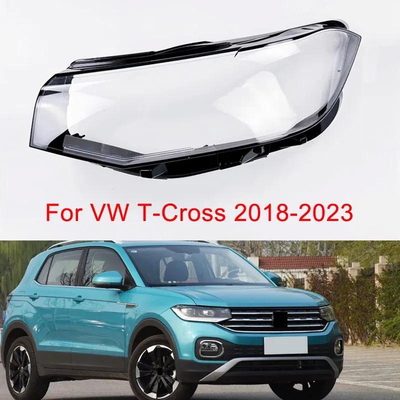 Для VW Volkswagen T-Cross 2018 - 2023 Крышка фары Автомобильная стеклянная линза фары Корпус лампы Замена оригинального абажура
