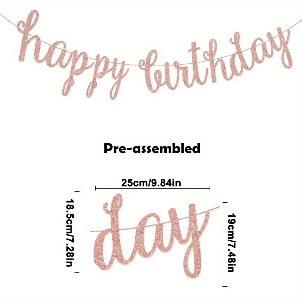 14 шт. набор украшений для вечеринки розового цвета с блестками, с днем рождения, бумажные помпоны, круги, точки и гирлянды с кисточками