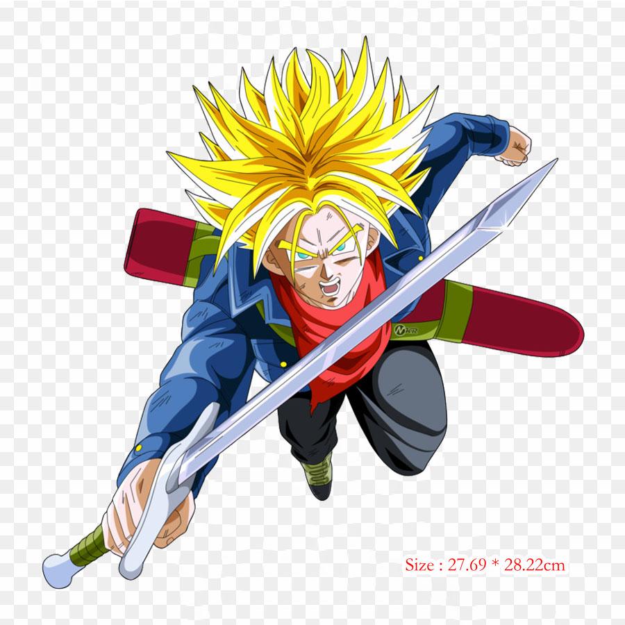 Patches For Clothes Bag Iron On Thermal Stickers Ssj Adult Gt Goku Goku Goten Pattern Washable Heat Transfer