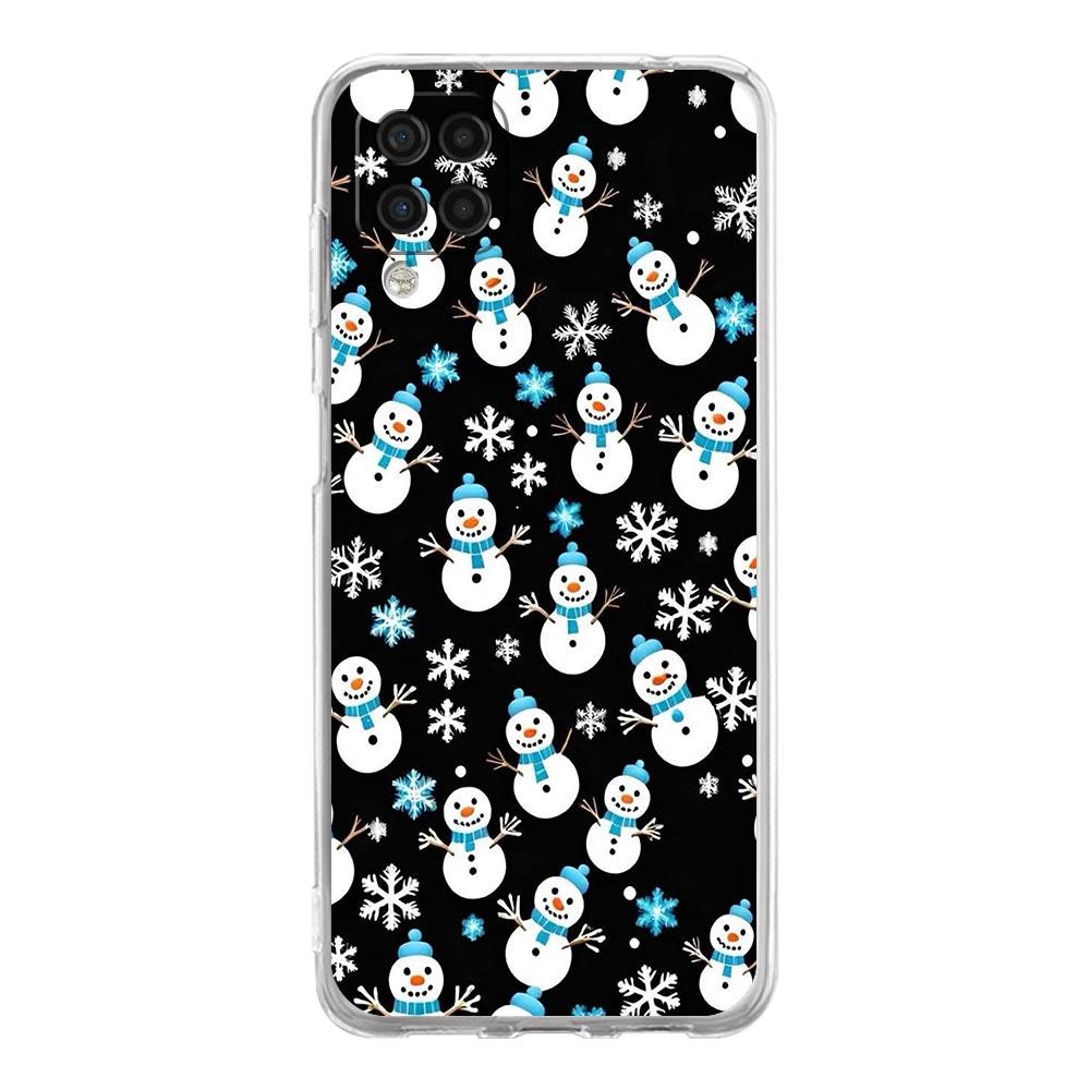 Чехол для телефона Samsung Galaxy A13 A33 A35 A55 A73 A53 A23 A51 A71 A21S A72 A31 A41 A05s A03S A15 A25 5G Cover Мультяшный Рождественский