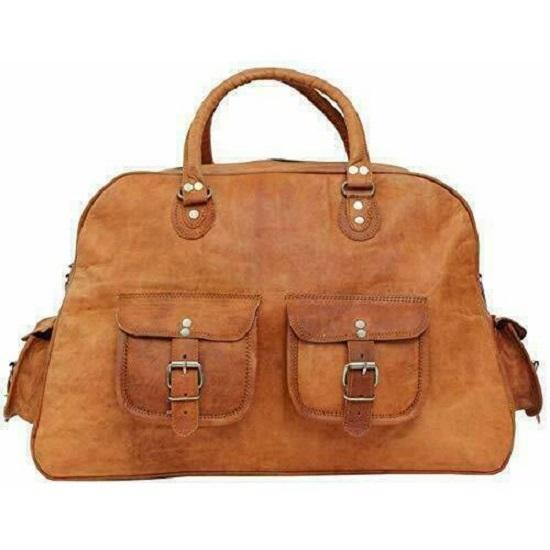 Кожаная натуральная сумка для путешествий Dufflel Men Gym Bag S Weekend Overnight Vintage