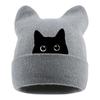 Knit Cat Ear Beanie Hat Y2K Harajuku Pullover Hat Fashion Winter Knit Hat  Women