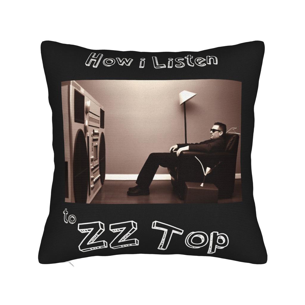 Band Zz Top Pillow Cover Square Cushion Cover Novelty Pillow Case For Couch Sofa Bedroom