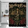 Популярная группа M-Motley Crues Простая шторка для душа Шторка для душа для ванной Легко чистить и стирать Полиэстер Водонепроницаемая Непрозрачная