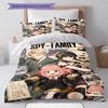 Spy x Family Anime Pattern Bedding Set Quilt Cover Pillowcase Home Decor Gift (1 * duvet cover + 2 * pillowcase, without core)