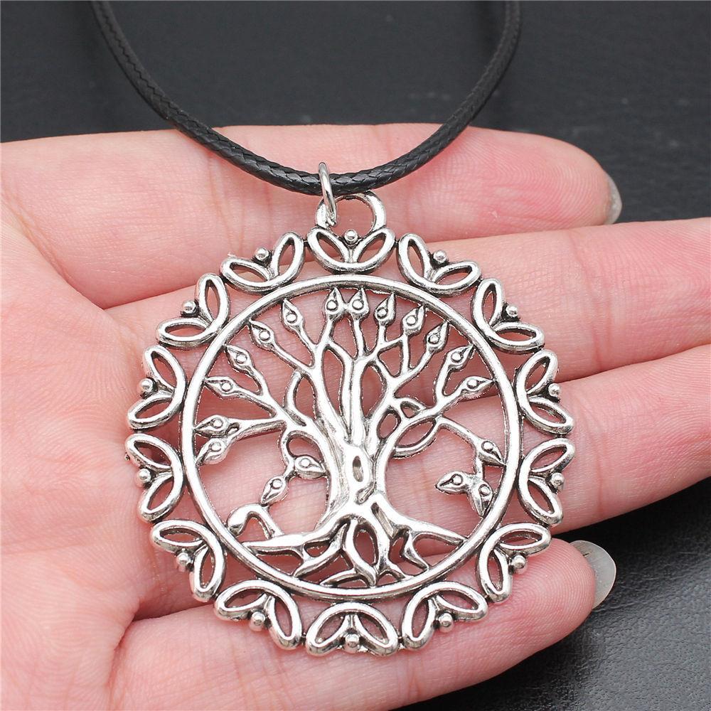 Ожерелье из кожи «Дерево жизни» 45 см, мужское украшение, свадебная годовщина, эстетические аксессуары