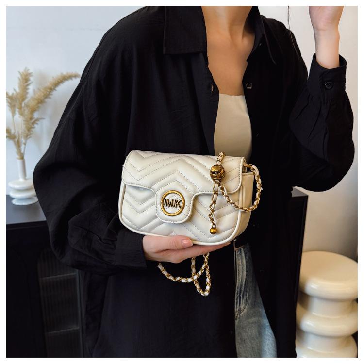 Новая маленькая квадратная сумка, сумка с ромбовидной вышивкой, женская модная сумка-цепочка высокого класса, универсальная сумка-мессенджер на одно плечо на четыре сезона