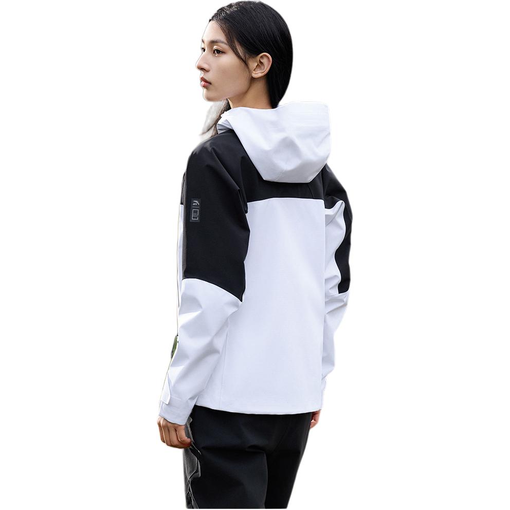 Anta X China National Geography Outdoor Series Удобная Повседневная Простая Толстовка на Молнии с Капюшоном Color Block Куртка из Жесткой Оболочки Ветрозащитная Водонепроницаемая 162516606-1